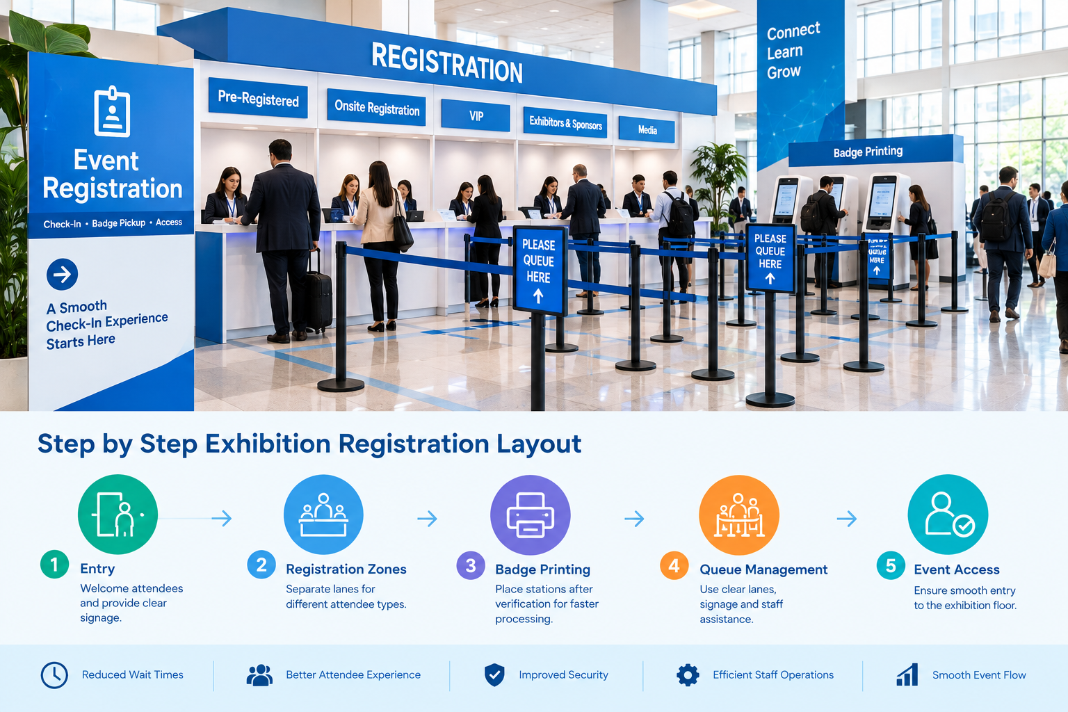 Exhibition Registration Flow and Check-In